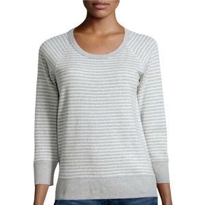 Standard JAMES PERSE Natural Striped 3/4 Sleeve Top